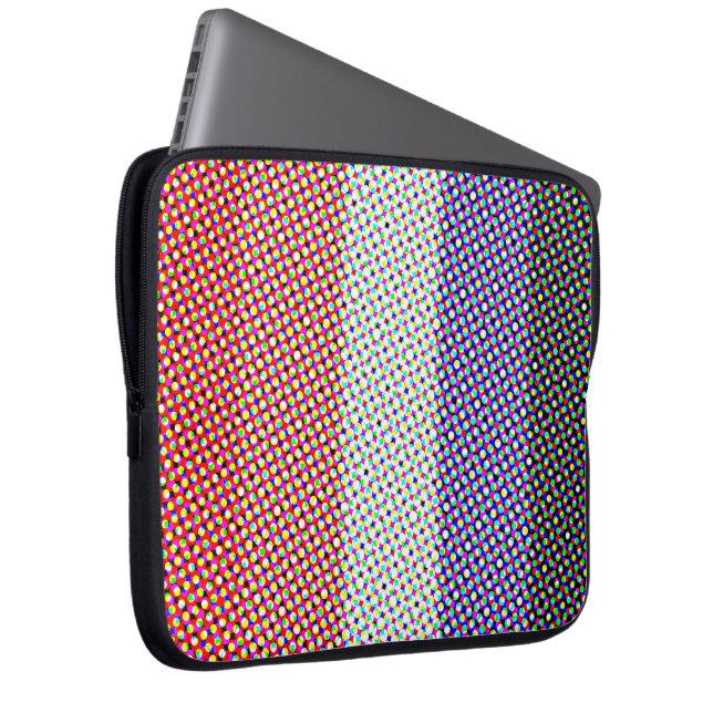 Groovy Trippy Abstract Cupioromantic Pride Flag Laptop Sleeve (Front Right)
