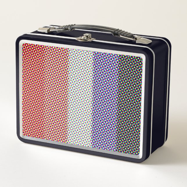 Groovy Trippy Abstract Cupioromantic Pride Flag Metal Lunch Box (Front)