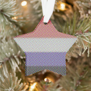 Groovy Trippy Abstract Cupioromantic Pride Flag Ornament