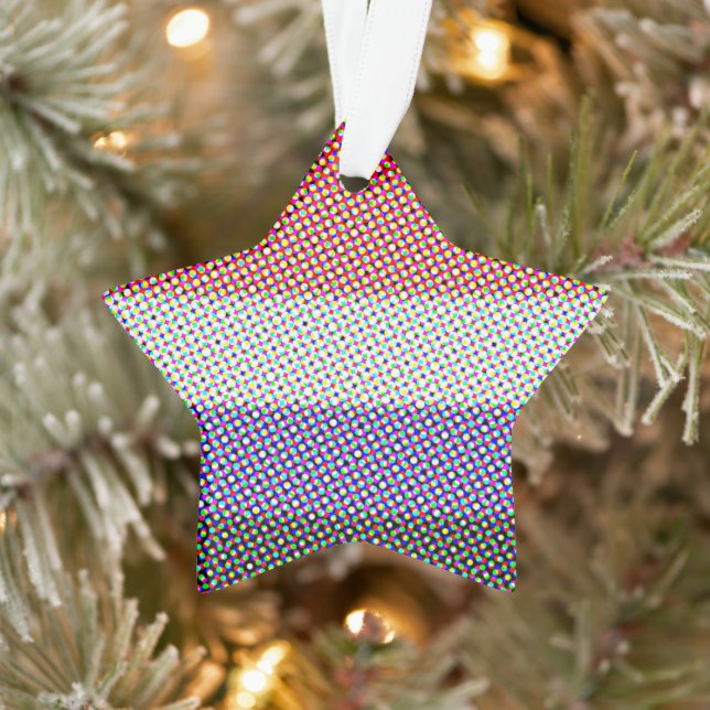Groovy Trippy Abstract Cupioromantic Pride Flag Ornament (Tree)