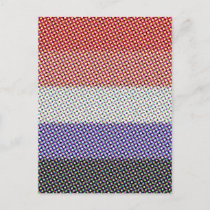 Groovy Trippy Abstract Cupioromantic Pride Flag Postcard