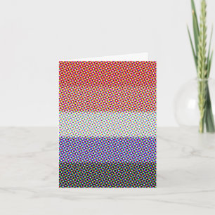 Groovy Trippy Abstract Cupioromantic Pride Flag Thank You Card
