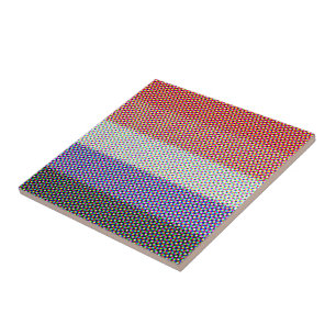 Groovy Trippy Abstract Cupioromantic Pride Flag Tile