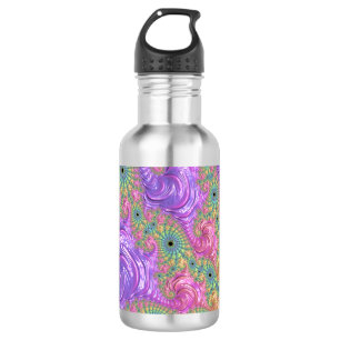 Groovy Trippy Boho Jewel Tone Rainbow Fractal 532 Ml Water Bottle