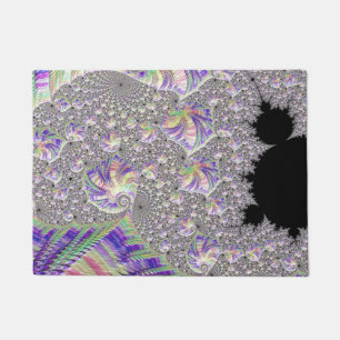Groovy Trippy Funky Psychedelic Fractal Art Doormat
