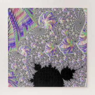 Groovy Trippy Funky Psychedelic Fractal Art Jigsaw Puzzle