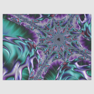 Groovy Trippy Funky Psychedelic Fractal Art Tissue Paper