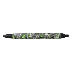 Groovy Trippy Grungy Funky Abstract Agender Pride Black Ink Pen