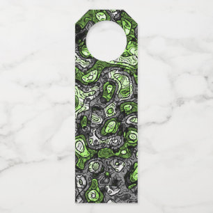 Groovy Trippy Grungy Funky Abstract Agender Pride Bottle Tag