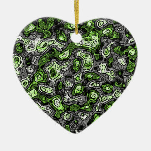 Groovy Trippy Grungy Funky Abstract Agender Pride Ceramic Tree Decoration