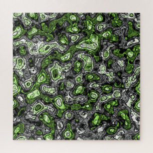 Groovy Trippy Grungy Funky Abstract Agender Pride Jigsaw Puzzle