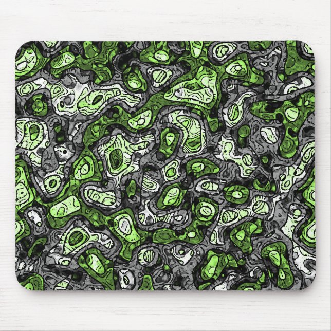 Groovy Trippy Grungy Funky Abstract Agender Pride Mouse Mat (Front)