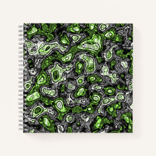 Groovy Trippy Grungy Funky Abstract Agender Pride Notebook