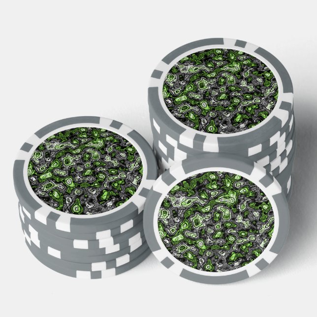 Groovy Trippy Grungy Funky Abstract Agender Pride Poker Chips (Stack)