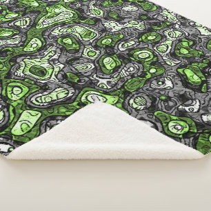 Groovy Trippy Grungy Funky Abstract Agender Pride Sherpa Blanket