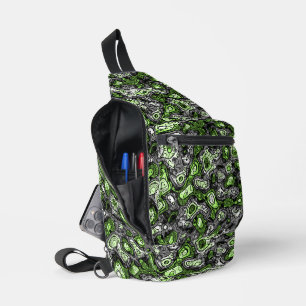 Groovy Trippy Grungy Funky Abstract Agender Pride Sling Bag