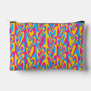 Groovy Trippy Squiggly Quirky Pansexual Pride Accessory Pouch