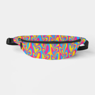 Groovy Trippy Squiggly Quirky Pansexual Pride Bum Bags