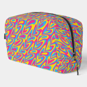 Groovy Trippy Squiggly Quirky Pansexual Pride Dopp Kit