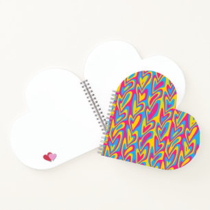 Groovy Trippy Squiggly Quirky Pansexual Pride Notebook