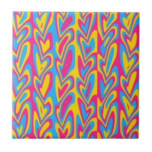 Groovy Trippy Squiggly Quirky Pansexual Pride Tile