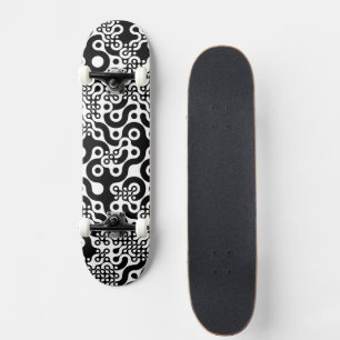 Groovy Trippy Truchet Tiles Skateboard