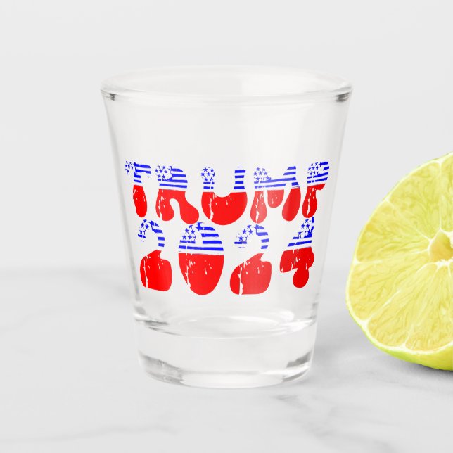 Groovy Trump 2024 Patriotic Shot Glass (Front)