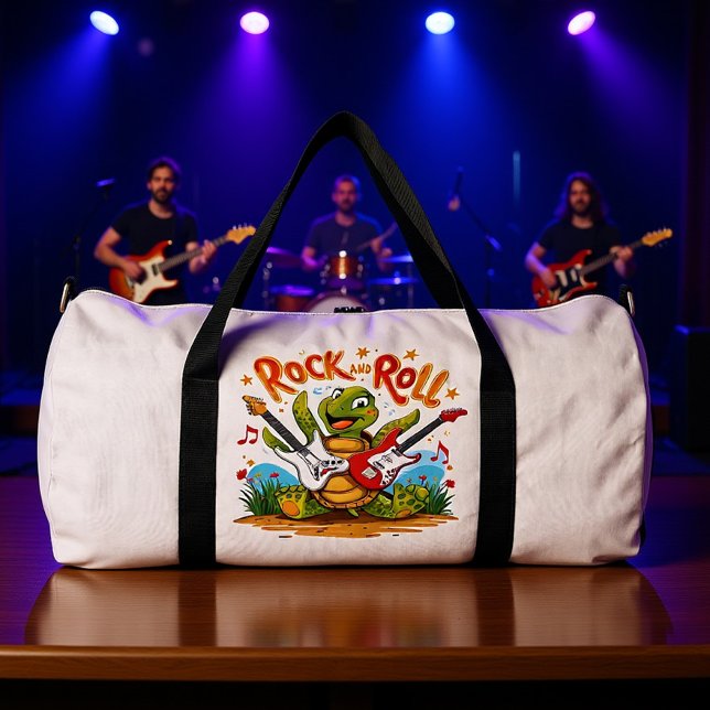 Groovy Turtle Rockstar Rock And Roll Duffle Bag (Creator Uploaded)