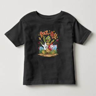 Groovy Turtle Rockstar Rock And Roll Toddler T-Shirt