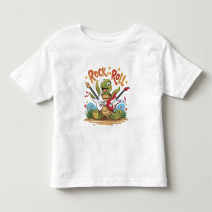 Groovy Turtle Rockstar Rock And Roll Toddler T-Shirt