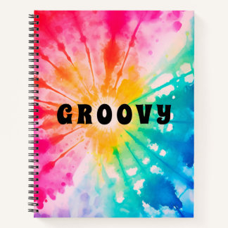 Groovy Tye Dye Spiral  Notebook