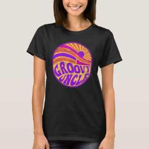 Groovy Uncle 70s Aesthetic Nostalgia 1970's Retro T-Shirt