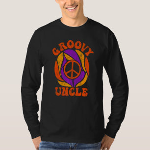 Groovy Uncle 70s Aesthetic Nostalgia 1970's Retro T-Shirt