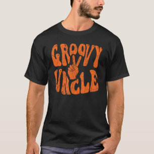 Groovy Uncle 70s Aesthetic Nostalgia 1970's Retro T-Shirt