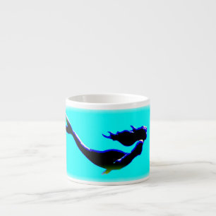 groovy underwater mermaids espresso cup