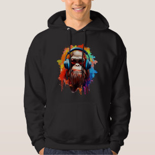 Groovy Urban Ape in Tunes Hoodie