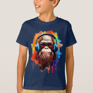 Groovy Urban Ape in Tunes T-Shirt