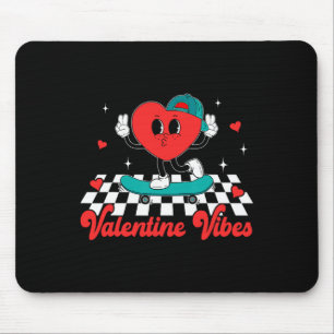 Groovy Valentine Vibes Cute Heart For Boys Couple Mouse Mat