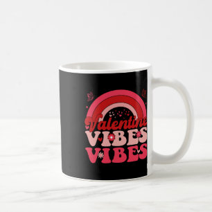 Groovy Valentine Vibes Cute Heart Rainbow Valentin Coffee Mug