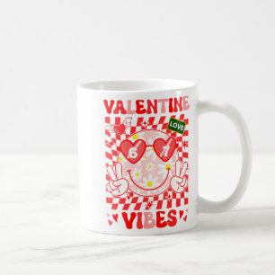 Groovy Valentine Vibes Happy Valentine's Day Girl  Coffee Mug