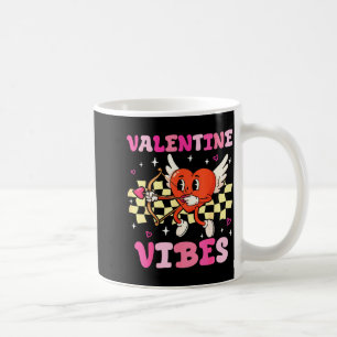 Groovy Valentine Vibes Heart Cud Women Men Coffee Mug