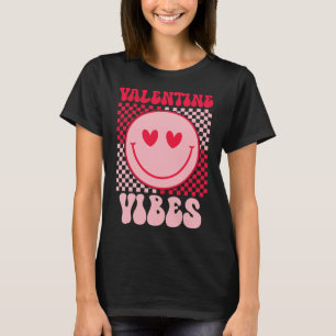 Groovy Valentine Vibes Valentines Day For Girl Wom T-Shirt