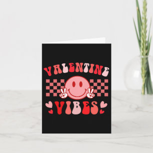 Groovy Valentine Vibes Valentines Day Shirts For G Card