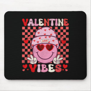 Groovy Valentine Vibes Valentines Day Shirts For G Mouse Mat