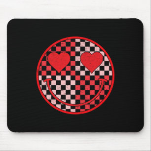 Groovy Valentines Day Heart Smile Valentine Vibes Mouse Mat