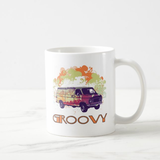Groovy Van - Retro 70's Design Coffee Mug (Right)