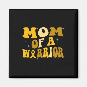 Groovy Vintage Childhood Cancer Awareness Mum Of W Magnet