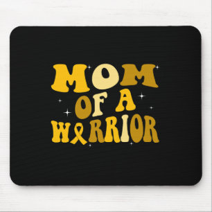 Groovy Vintage Childhood Cancer Awareness Mum Of W Mouse Mat