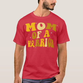 Groovy Vintage Childhood Cancer Awareness Mum Of W T-Shirt