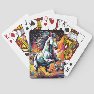 Groovy Vintage Race Horse Pop Art Playing Cards